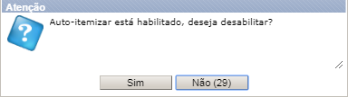 AutoItemizarDesabilitar