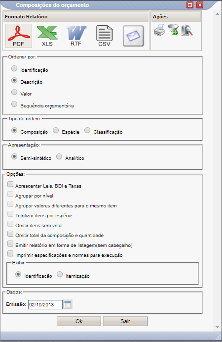 RelatorioComposicoesDoOrcamento